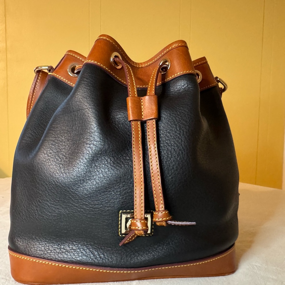 Dooney Buorke Black and Brown Leather Bag